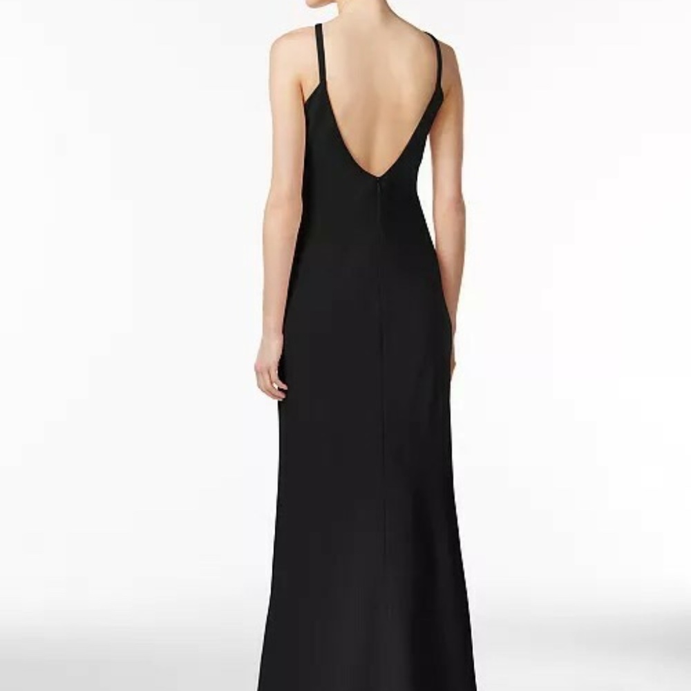 Calvin Klein Crepe Halter Gown, Black, Sz 16